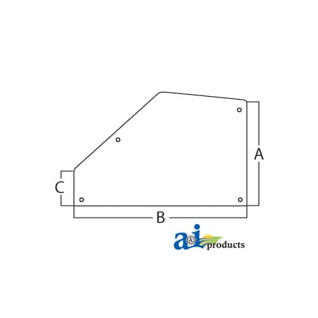 A & I Products Glass, Door, Rear (RH/LH) 49" x35" x3" A-3389398M2